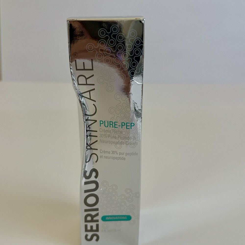 Serious Skincare Pure Pep Creme  Riche 30% Pure Peptide Neuropeptide Cream 4 oz.